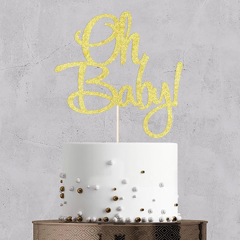 Oh Baby Cake Topper for Baby Shower, Suitable for Boys and Girls