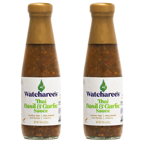 Watcharee's Thai Basil Garlic Sauce, Gluten Free, Vegan, Authentic Stir Fry, Dressing,