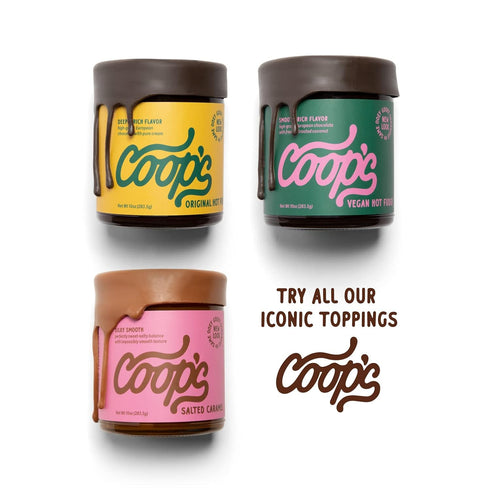 10 Coop's Mocha Hot Fudge: All Natural Cold Brew Mocha Hot Fudge Gluten Free Toppings for Icecream, Desserts and Coffee