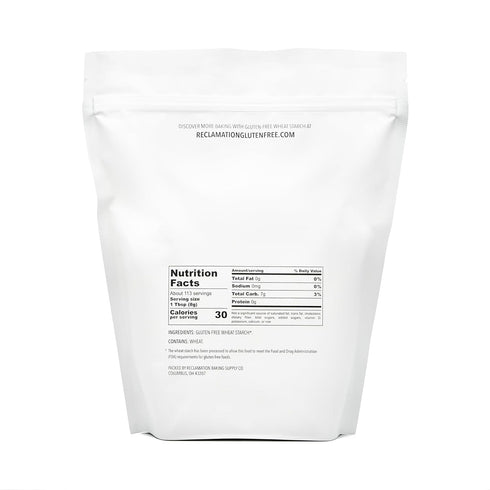 Reclamation Baking Supply Co 2 lb, Gluten Free Wheat Starch, by