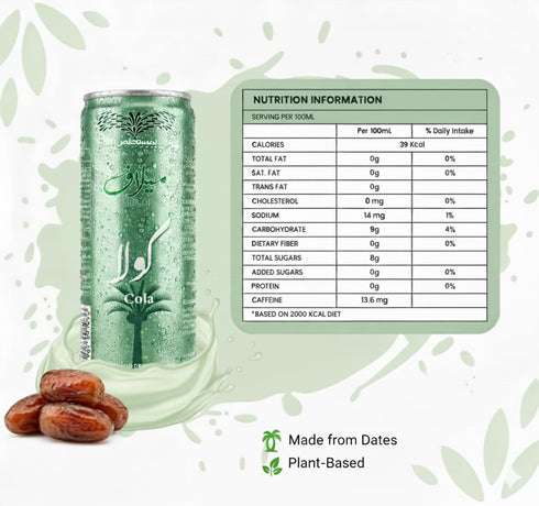 Milaf 8.1 oz (Pack 6) Date Cola - fl | Sweet Carbonated Soda Soft Drink Made with Date Extract | Refreshing