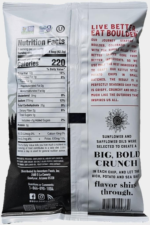 1.5 Pack 12 Boulder Canyon | Sea Salt & Cracked Pepper | Kettle Style Potato Chips| Ounce | of Bundled by SUPERDEALS