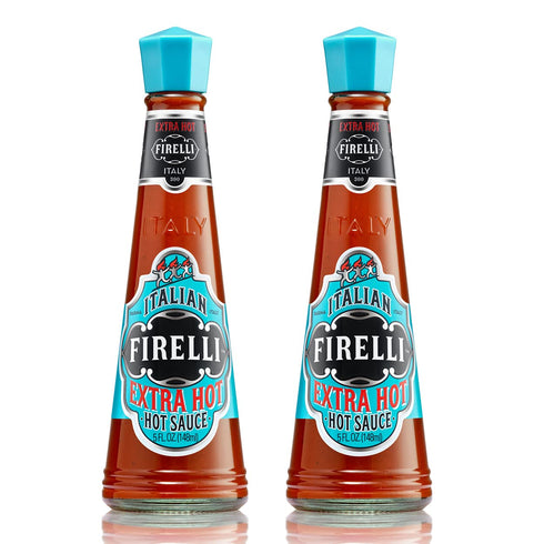 FIRELLI Extra Hot Italian Hot Sauce - 5oz Bottle (Pack of 2)