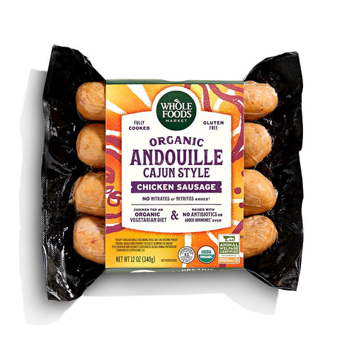 WHOLE FOODS MARKET Organic Chicken Andouille Sausage, 12 OZ