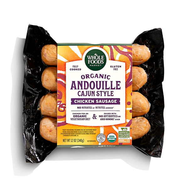 WHOLE FOODS MARKET Organic Chicken Andouille Sausage, 12 OZ