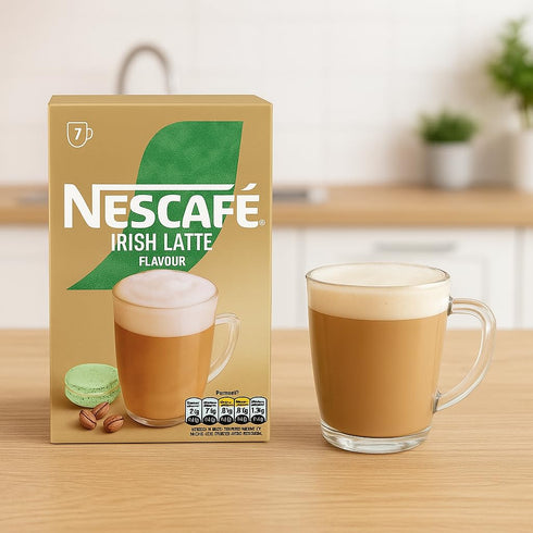 x7 (Pack 6, 42 NESCAF Irish Latte Instant Coffee Sachets, of Total Sachets) Creamy Latte with Smooth Irish Flavour