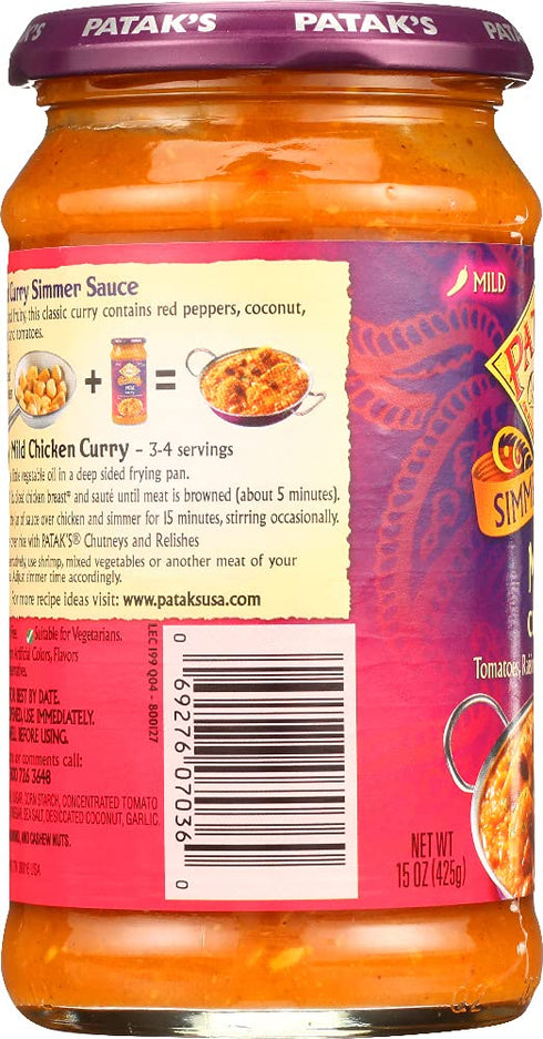 14.5 OZ PATAKS Mild Curry Sauce