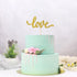 Gold Glitter Love Cake Topper - Wedding/Engagement/Bridal Shower/Anniversary/Birthday Decorations Supplies