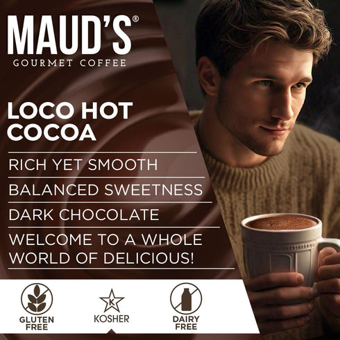 50 Maud's Dark Hot Chocolate Pods, ct, Single Serve Pods, Compatible with Keurig K Cups Maker