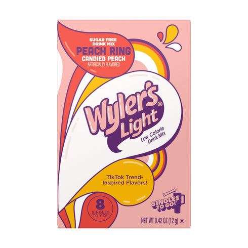 Pack Pack 6-2 2 2 Wyler's Light Variety - of Banana - Cotton Candy - Peach Ring - Singles To Go Powdered Drink Mix