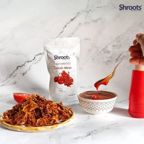 (40g 1.4 oz, Pack 1) SHROOTS Dehydrated Tomato Flakes Air Dried Dehydrated Vegetable, Gluten Free, Pure Veg, No Added