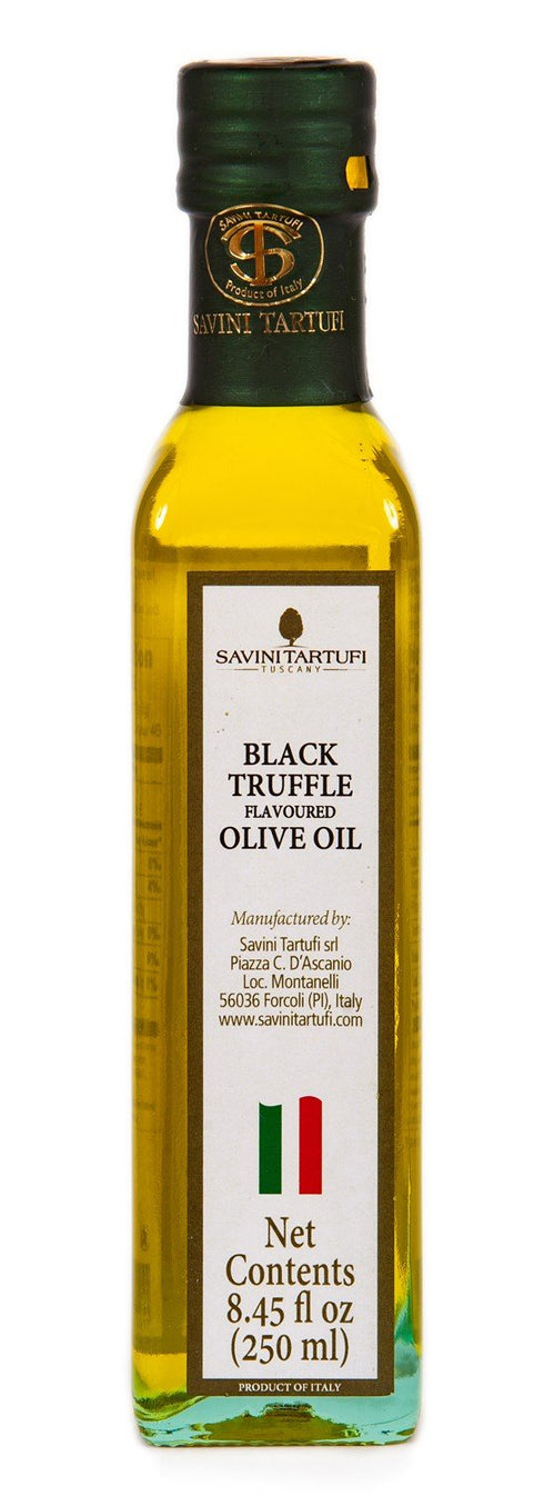 Tartufi Jimmy Savini Tartufi Black Truffle Olive Oil, 250ml (8.45oz). Glass Bottle