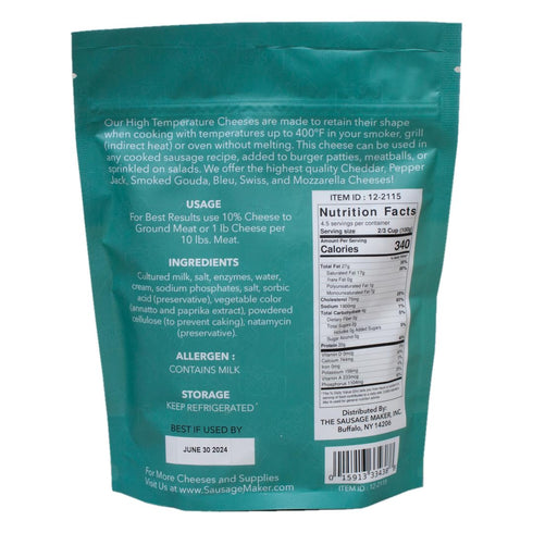 1/4 inch 400 Summer 2 (2 1lb) The Sausage Maker High Temp Bleu Cheese for Sausage Making, Diced Cube, Temperature High