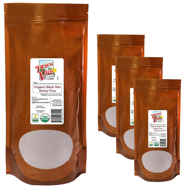 Organic Black Nile Barley Flour - 2lbs (Pack of 4)