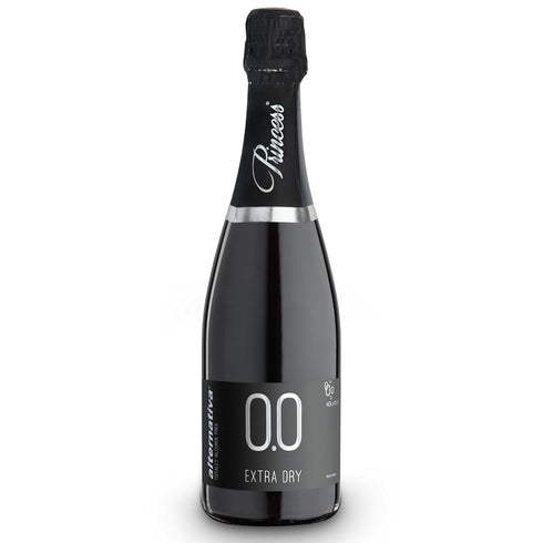 Princess Bollicine Bianco Extra Dry Dealcoholized 0.0% Non-Alcoholic Champagne Sparkling Wine From Italy