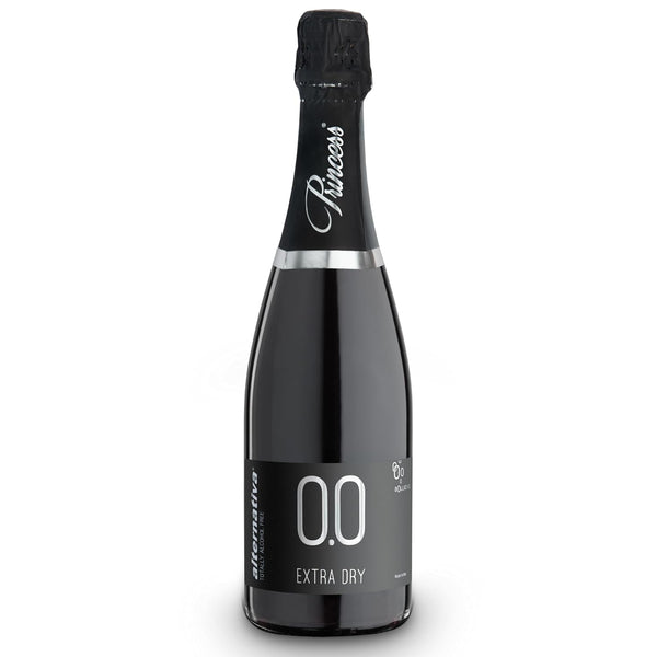 Princess Bollicine Bianco Extra Dry Dealcoholized 0.0% Non-Alcoholic Champagne Sparkling Wine From Italy