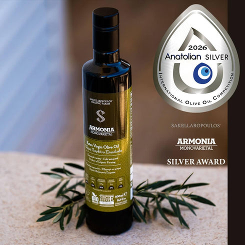 SAKELLAROPOULOS ORGANIC FARMS S Armonia Monovarietal Organic Extra Virgin Olive Oil