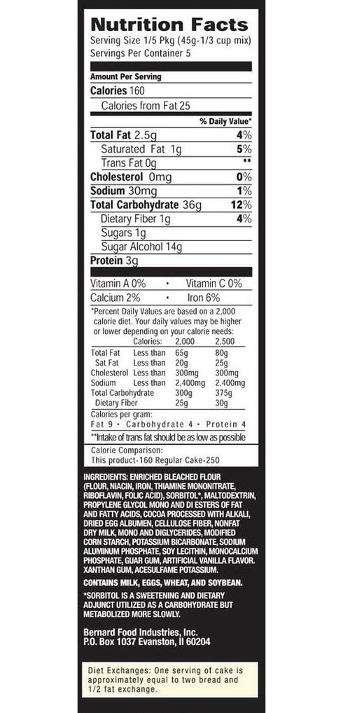 Sweet 'N Low Chocolate Cake Mix