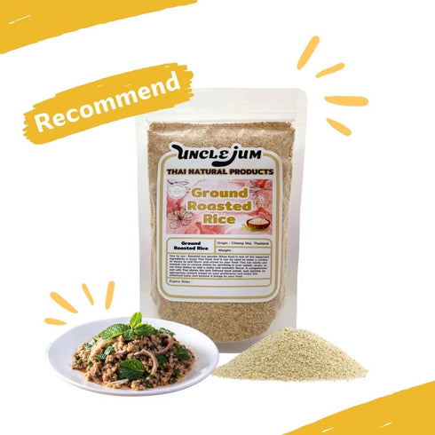 3 oz.Thai Ground Roasted Rice (Khao Khua) Laab Namtok Jaew ingredient Kao Kua from Thailand Spice Seasoning