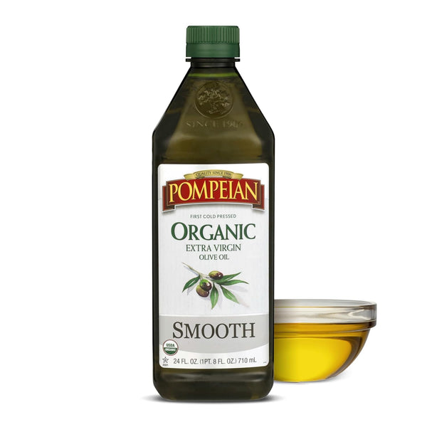 Pompeian Smooth Organic Extra Virgin Olive Oil - 24 fl oz -