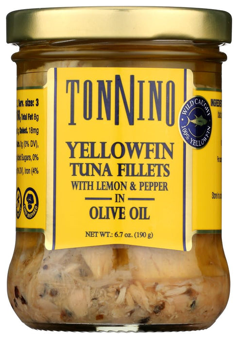 Tonnino Tuna Fillets with Lemon & Pepper in Olive Oil -- 6.7