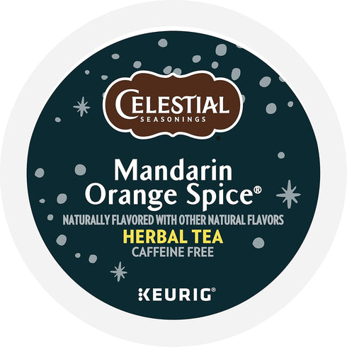Celestial Seasonings 24/Box (14735) Mandarin Orange Spice Herbal Tea, Keurig K-Cup Pods