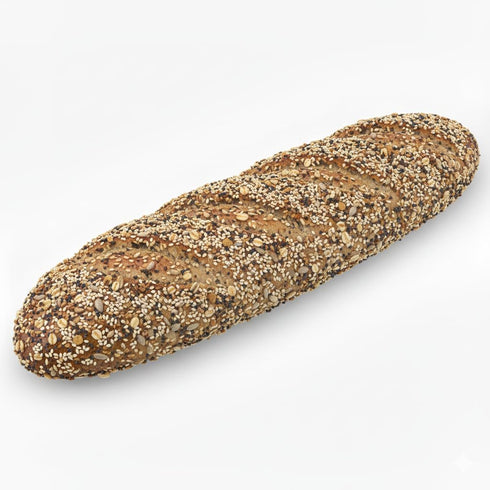 Krustik Everything Spice Sourdough Bread, Artisan Long Baguette, Small-Batch Handmade, Long-Fermented, Baked