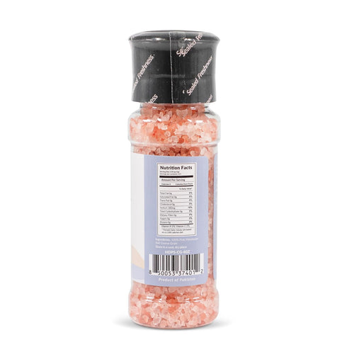 Himalayan Secrets Natural Pink Cooking Salt in Refillable Grinder, 8 oz Healthy Unrefined Coarse Salt