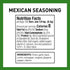 1.5 (Pack 6) Spice Hunter Mexican Seasoning Blend, Salt Free, Ounce