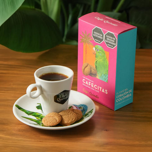 Cafe Quindio Coffee Cookies Cafecitas - 3.5 oz (100g) Box - Approximately 22 Cookies