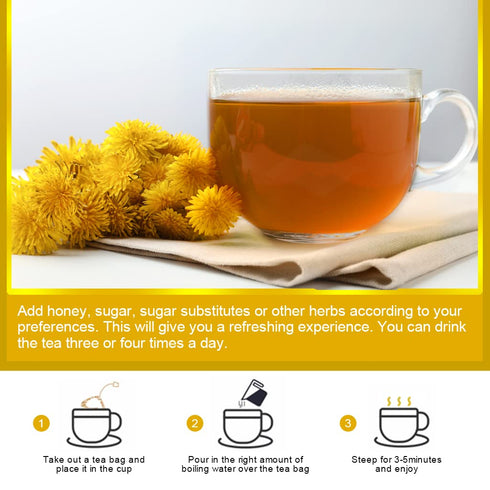 30 Organic Dandelion Leaf & Root Tea, Supports Kidney Function and Healthy Digestion, Caffeine Free, Tea Bags