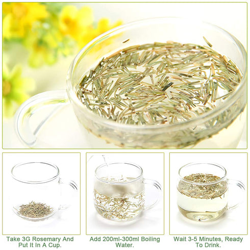 Plant Gift 100% 50G/1.76oz Natural Rosemary Tea Loose Leaf, Rosemary Seasoning, Rosemary Leaves Natural Rosemary Dried
