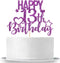 INNORU Purple Glitter Happy 13th Birthday Cake Topper - Cheers to 13 Years Party Decorations