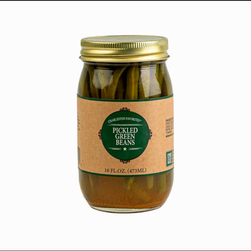 Generic 16 oz, Pack 2 Charleston Favorites Pickled Green Beans, fl