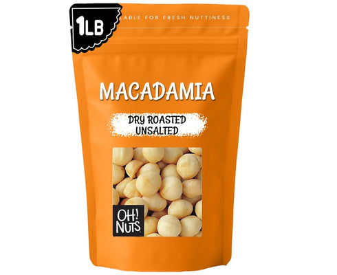 1 lb Packed Oh! Nuts Macadamia Nuts - - Dry Roasted Unsalted Macadamia Nuts - Oven Roasted - No Oil - in New York