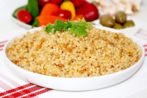 450g/1lb, Al'Ard Palestinian Maftoul Couscous Toasted Bulgur Wheat Pearl Pasta, Handmade Whole Wheat Grain for Soups