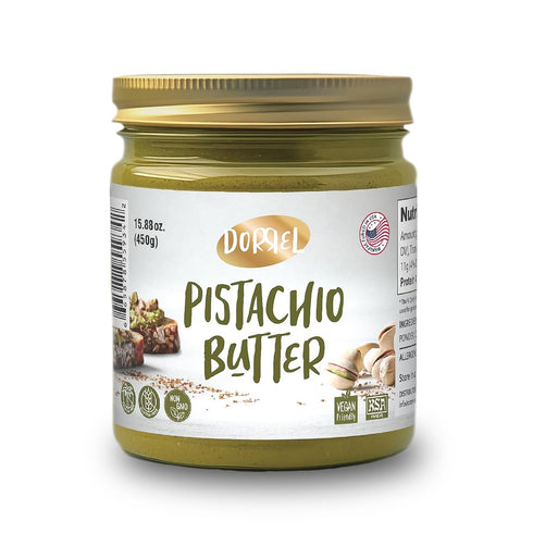 DORREL - Pistachio Butter, Dairy-Free Spreadable Butter Made from 60% California-Grown Pistachios,