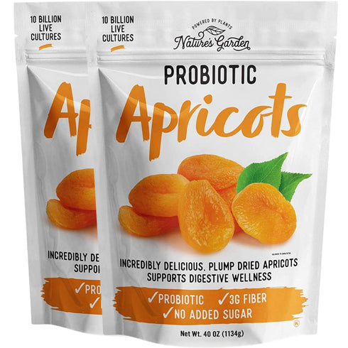 Nature's Garden Probiotic Apricots - Dried Fruit, Plump Dried, No Added Sugar,