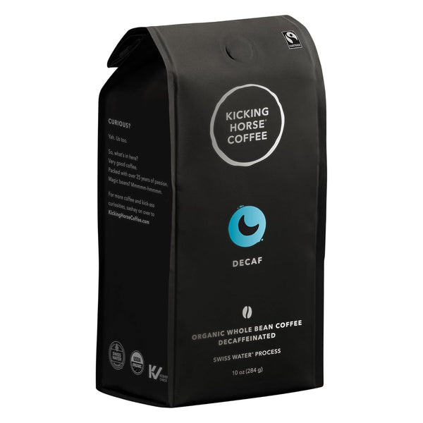 Kicking Horse Coffee Decaf, Swiss Water Process, Dark Roast, Whole Bean, 10 Oz