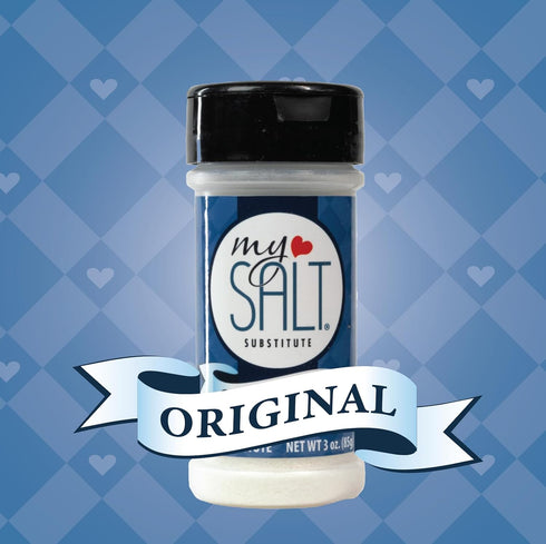 3 0mg MySALT Original Sodium-Free Salt Substitute Shaker Bundle Sodium Real Salty Taste, Clean Label Heart Healthy Salt