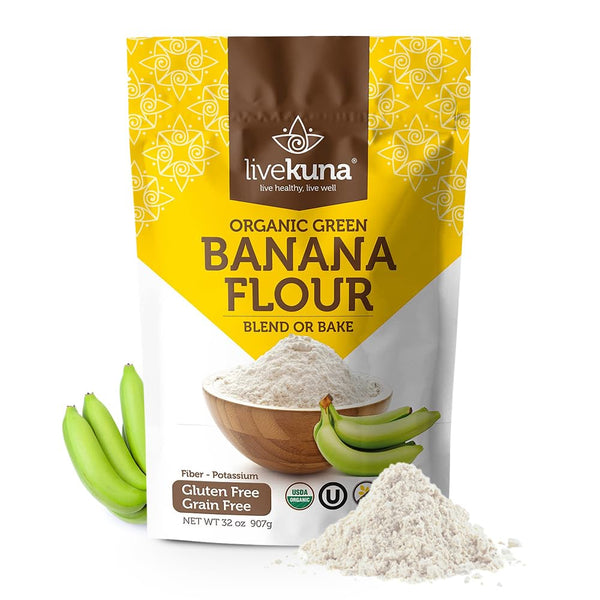 LiveKuna Organic Banana Flour - Gluten Free All Purpose Flour Alternative For