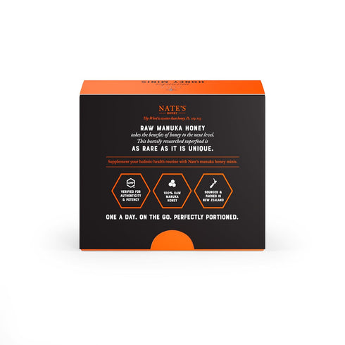 10 count 83+ 5+ 10 Packets Nate's Manuka Honey Minis - Single-serve, Pure Manuka Honey - MGO | UMF Certified