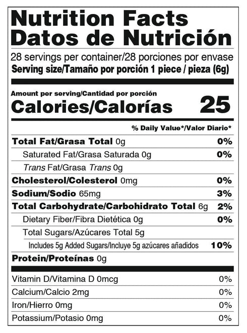 Jovy Revolcaditas with Chili Watermelon & Mango Flavors, 6oz Bag, Mexican Candy