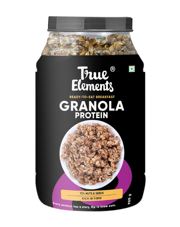 True Elements Protein Granola 900g - Certified Gluten Free Granola Loaded with