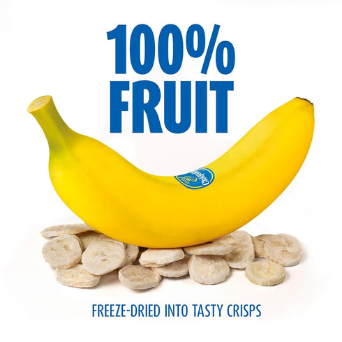 0.59 Oz (Pack 24), 100% Brothers All Natural Freeze Dried Fruit Crisps, Banana, of Made with Fruit, Gluten Free, Soy