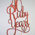40 Ruby Years Cake Topper for 40th Anniversary Wedding Party Decorations, Red Glitter