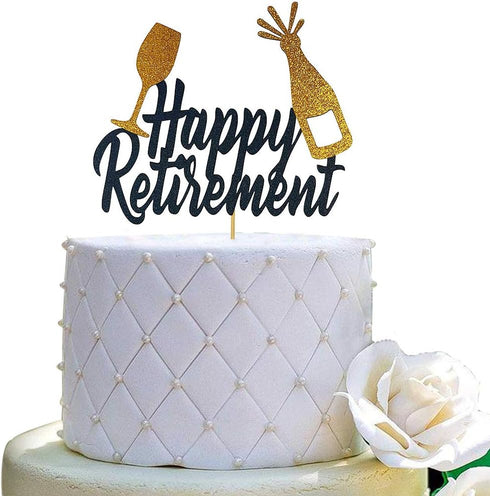 Happy Retirement Cake Topper - Decoration Supplies for Retirement Party
