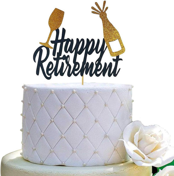 Happy Retirement Cake Topper - Decoration Supplies for Retirement Party