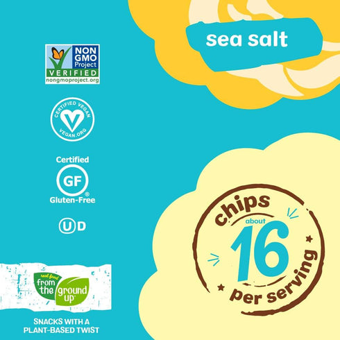 6 Pack 6 Pack) Real Food From The Ground Up Cauliflower Chips - Snack Bags (Sea Salt