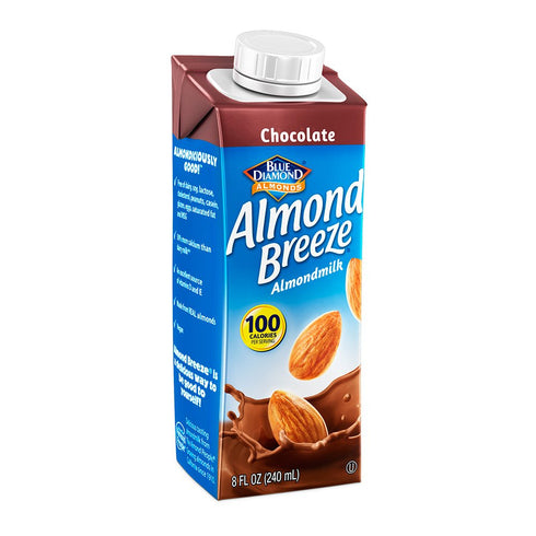 8 Oz, Pack 4 Almond Breeze Dairy Free Almondmilk, Chocolate, Fl